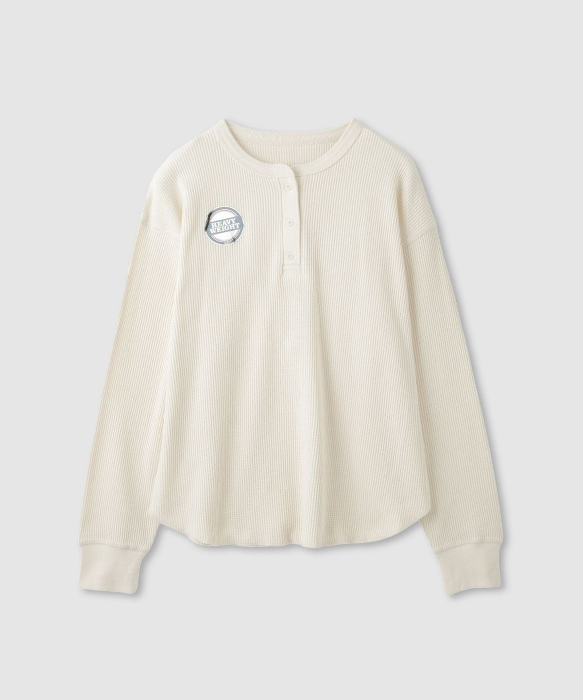 nAvy リラックスフィット ワッフルヘンリーネック長袖Tシャツ レディース メール便 対応商品
