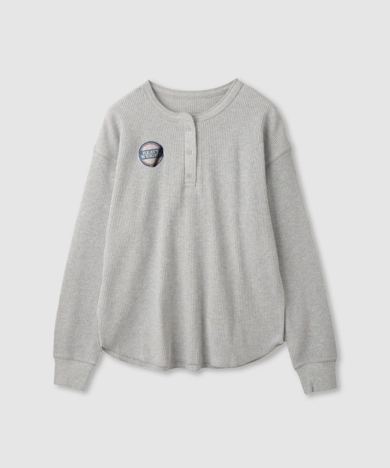 nAvy  リラックスフィット ワッフルヘンリーネック長袖Tシャツ レディース メール便 対応商品商品画像-20