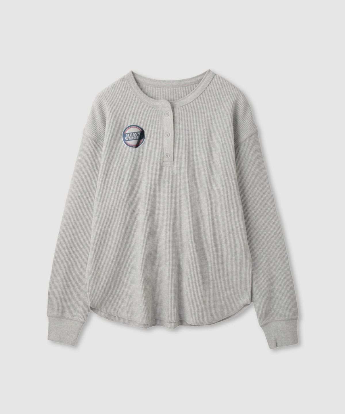 nAvy リラックスフィット ワッフルヘンリーネック長袖Tシャツ レディース メール便 対応商品