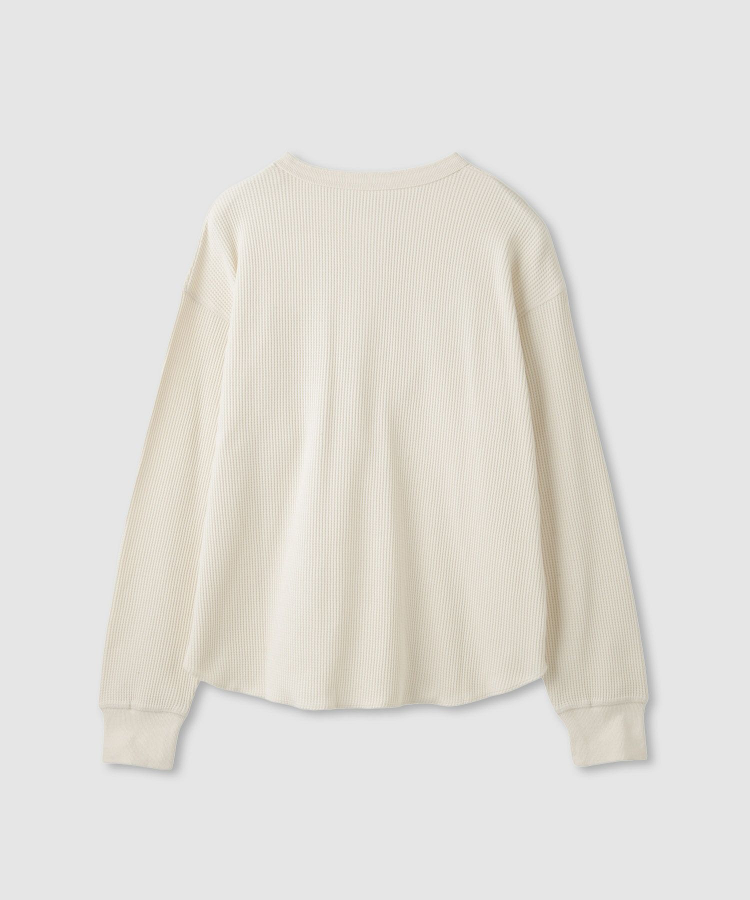 nAvy リラックスフィット ワッフルヘンリーネック長袖Tシャツ レディース メール便 対応商品