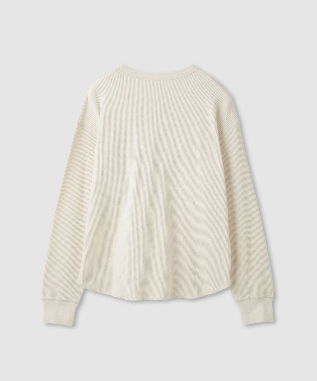 nAvy リラックスフィット ワッフルヘンリーネック長袖Tシャツ レディース メール便 対応商品