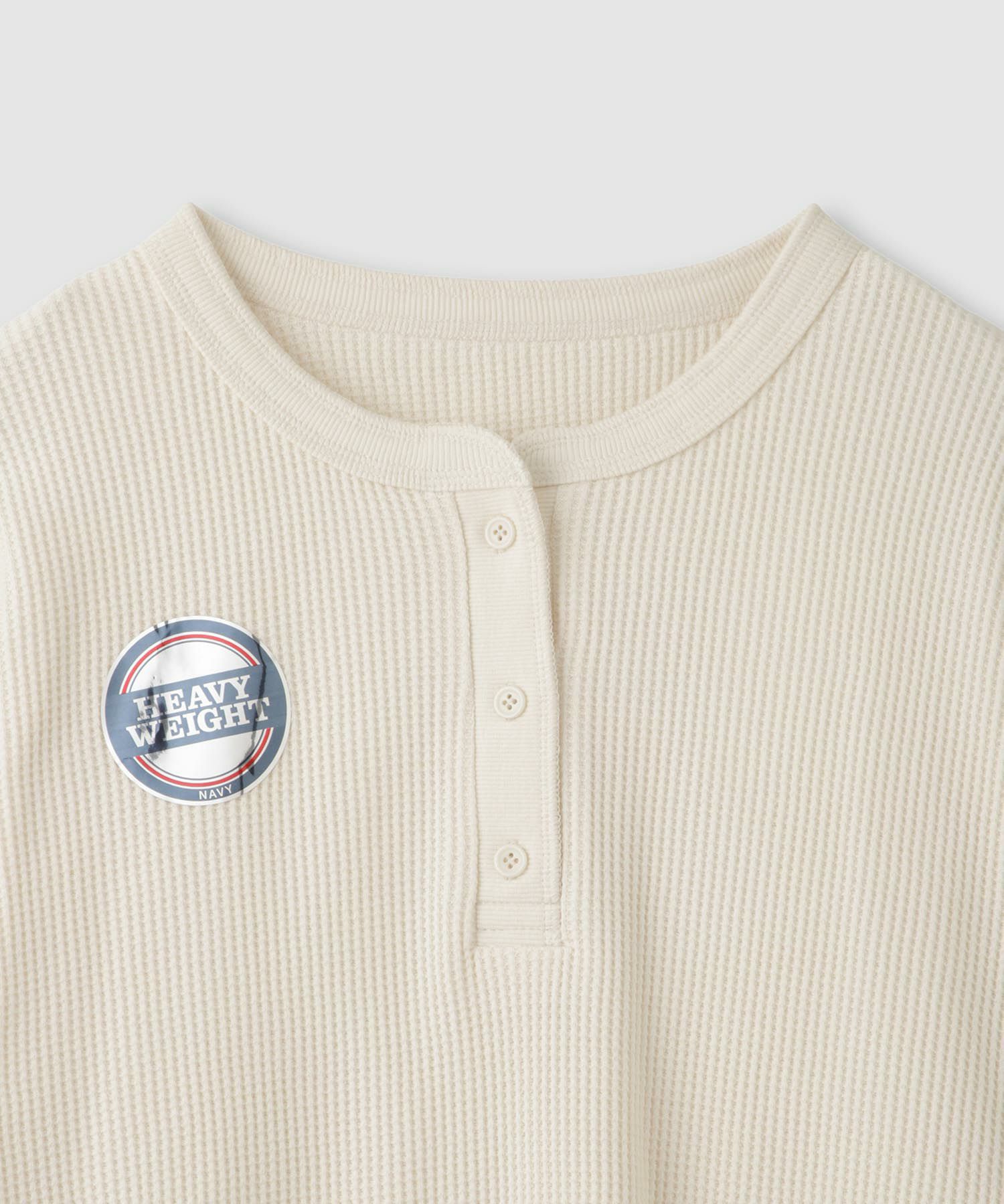 nAvy リラックスフィット ワッフルヘンリーネック長袖Tシャツ レディース メール便 対応商品