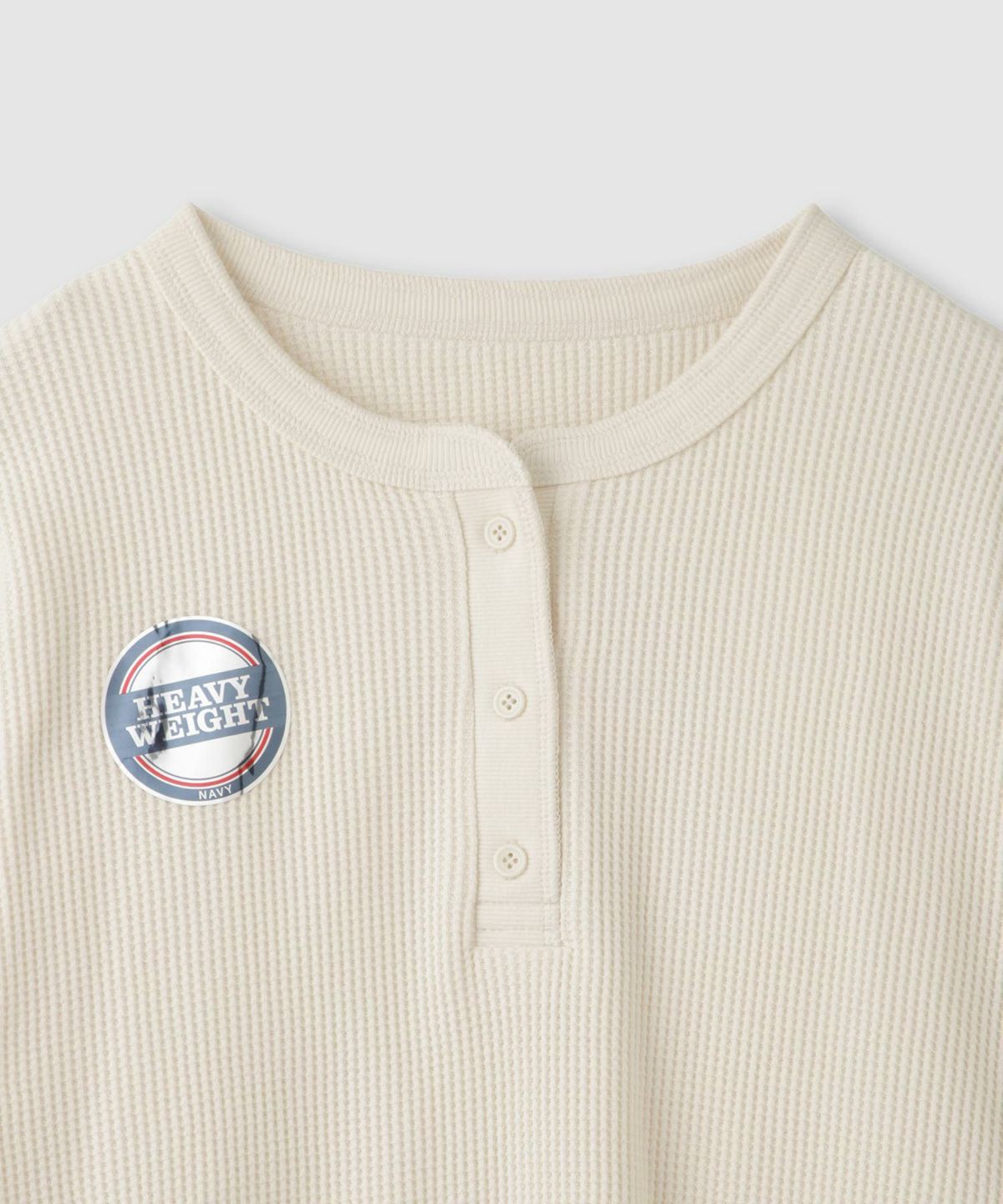 nAvy リラックスフィット ワッフルヘンリーネック長袖Tシャツ レディース メール便 対応商品