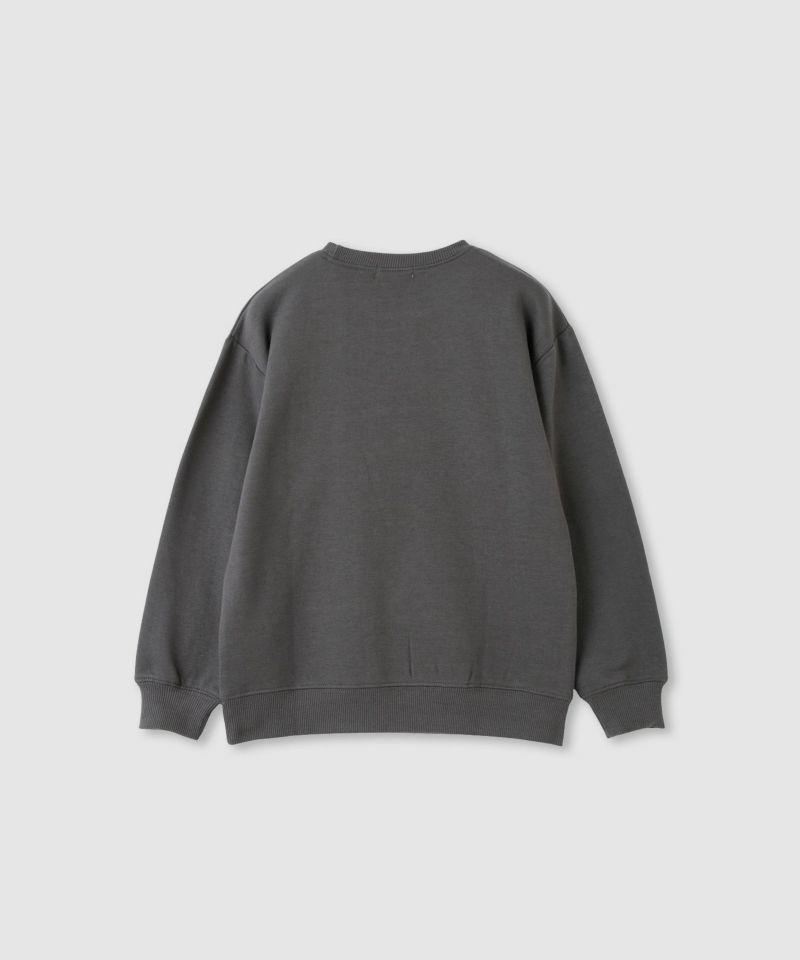 チ*着様 STONE  ジュニア トレーナー ダークグレー　ストーン T-GRAPHICS 裏起毛ラバープリントトレーナー キッズ