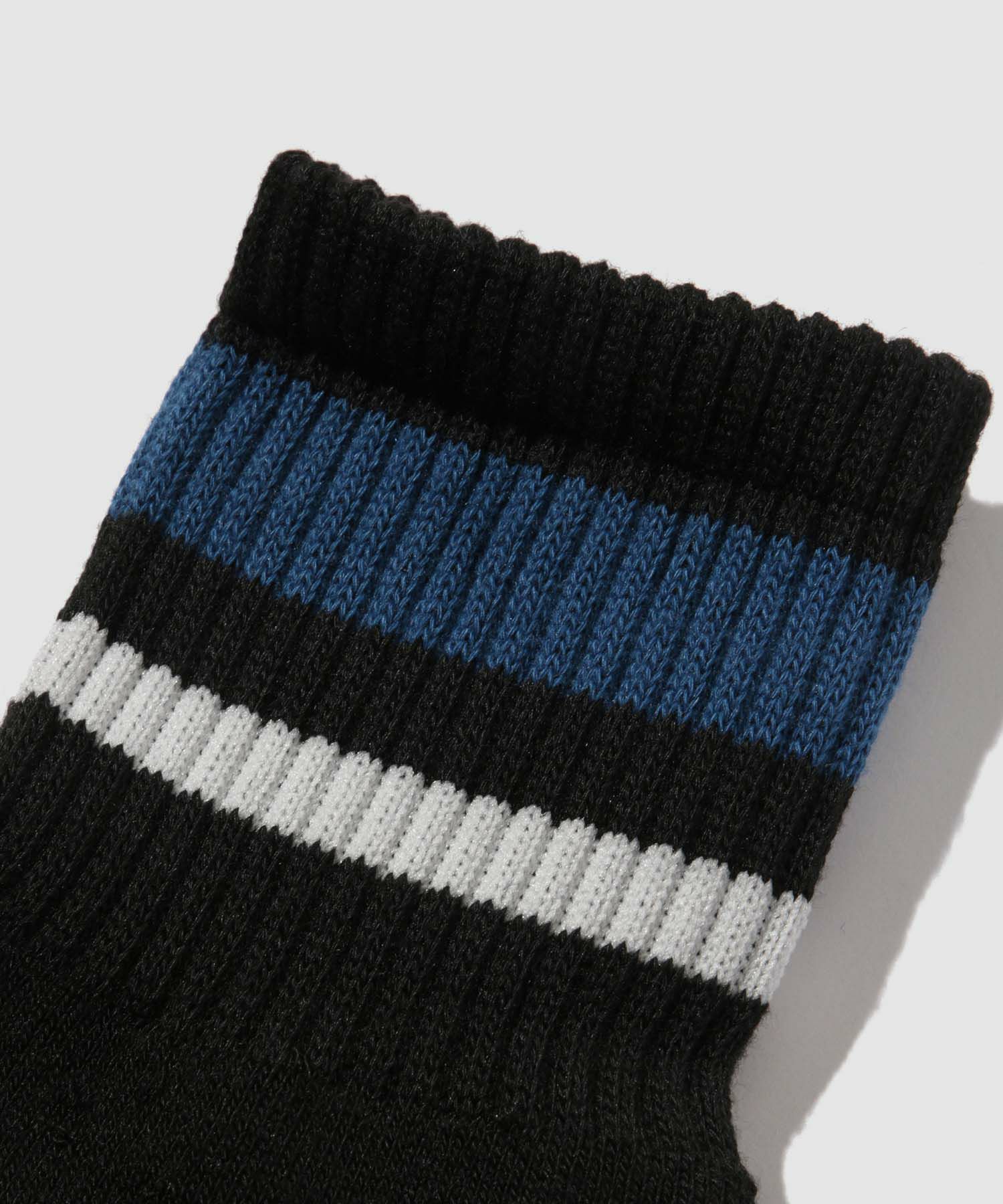 NAVY MAC HEAT クォーターソックス ライン柄 2足組 メンズ商品画像-5