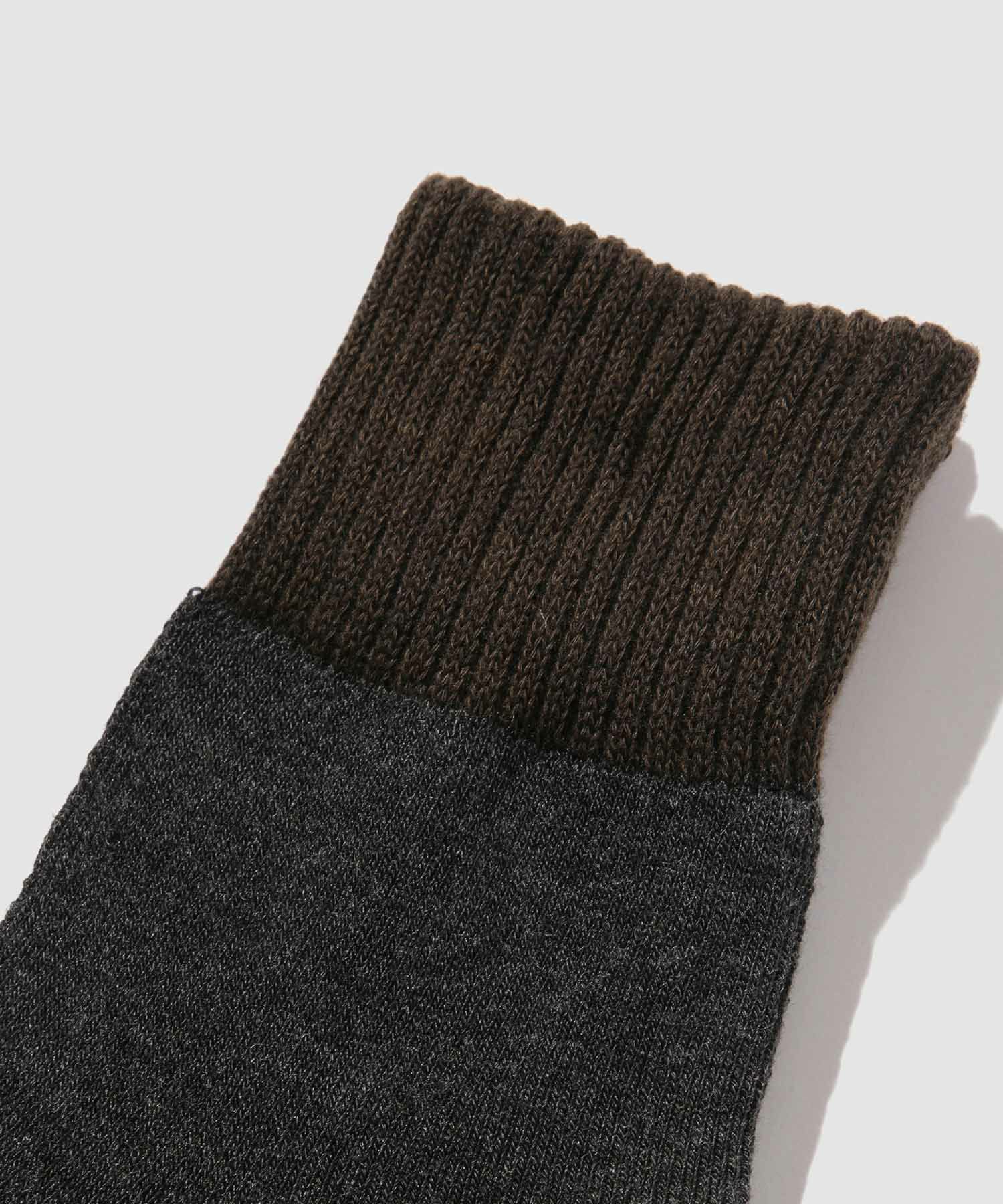 NAVY  MAC HEAT クォーターソックス 切替デザイン 2足組 メンズ商品画像-2