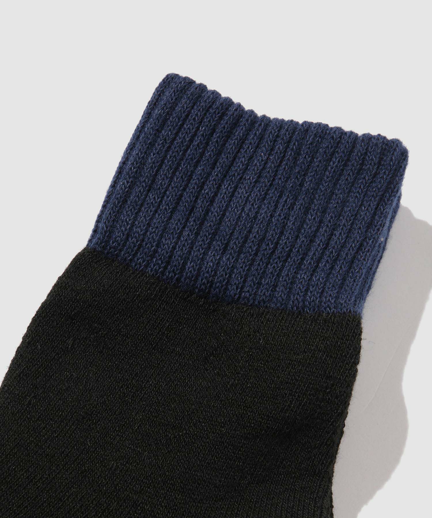 NAVY  MAC HEAT クォーターソックス 切替デザイン 2足組 メンズ商品画像-3