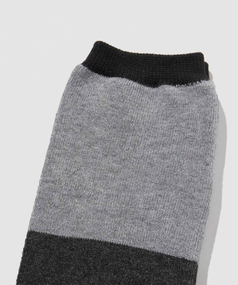 [値下げ]NAVY  MAC HEAT クルーソックス 切替デザイン 2足組 メンズ商品画像-6