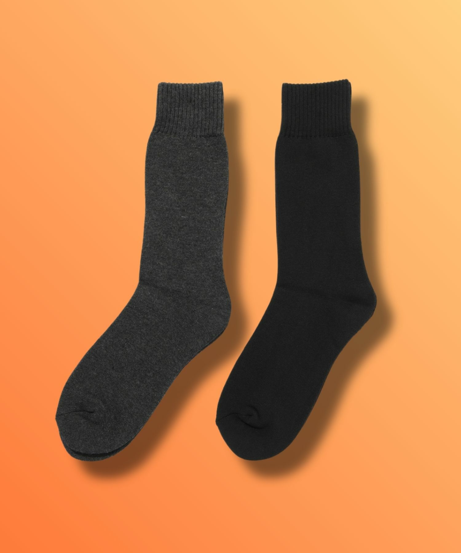 [値下げ]NAVY  MAC HEAT クルーソックス 無地 メンズ商品サムネイル-1