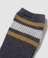NAVY MAC HEAT クルーソックス ライン柄 メンズ商品サムネイル-3