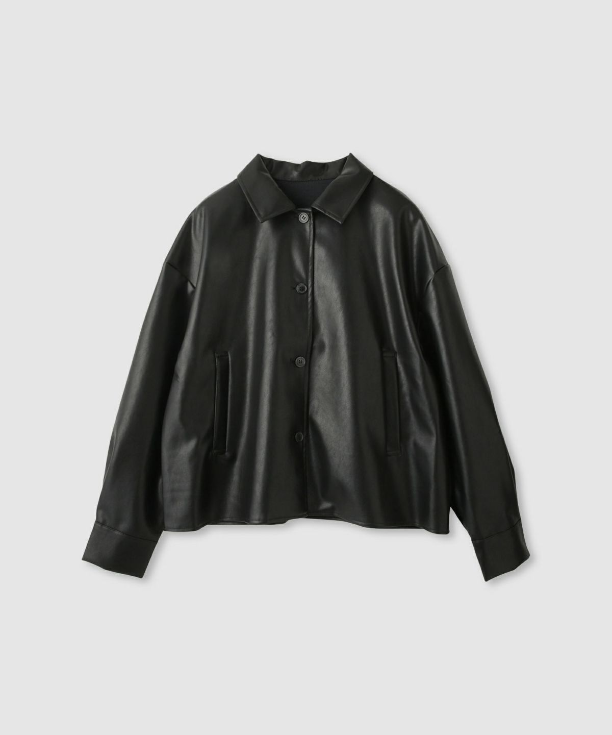 milli de l'air ソフト合皮ブルゾン レディース