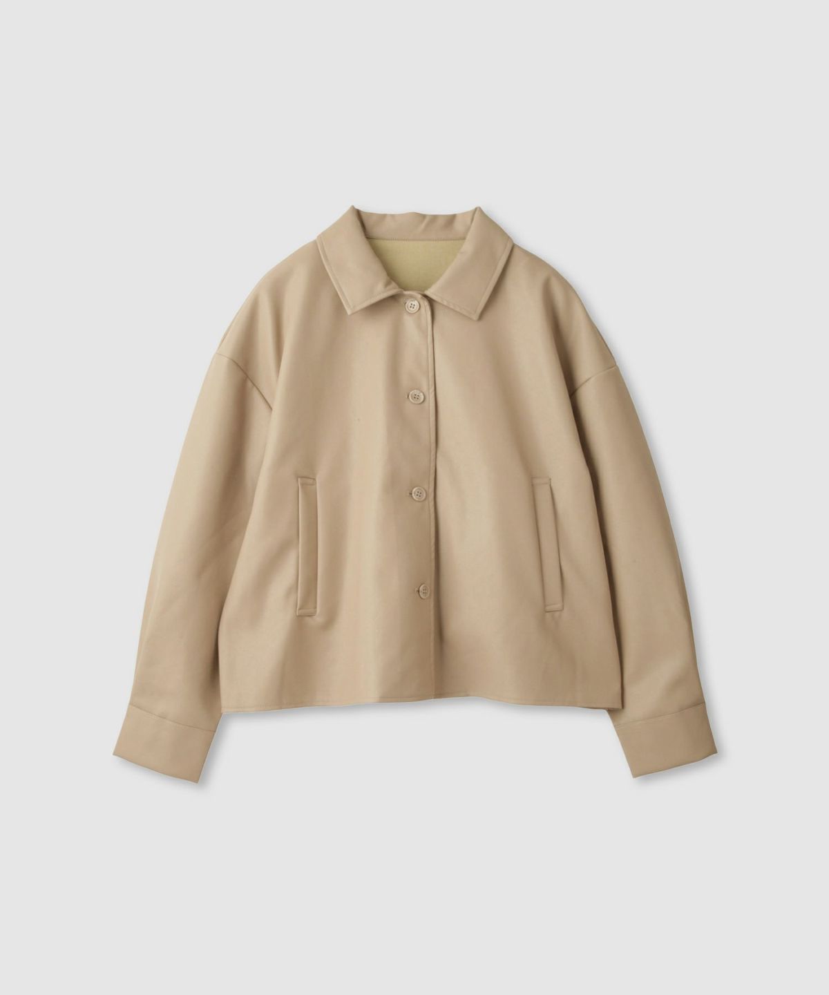 milli de l'air ソフト合皮ブルゾン レディース