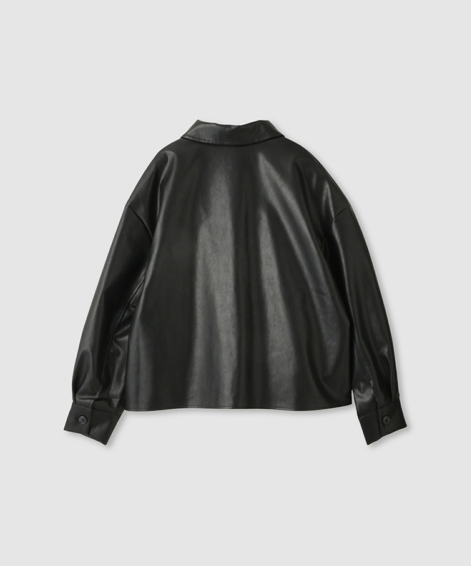 [最終さらに50%OFF]milli de l'air ソフト合皮ブルゾン レディース商品画像-16