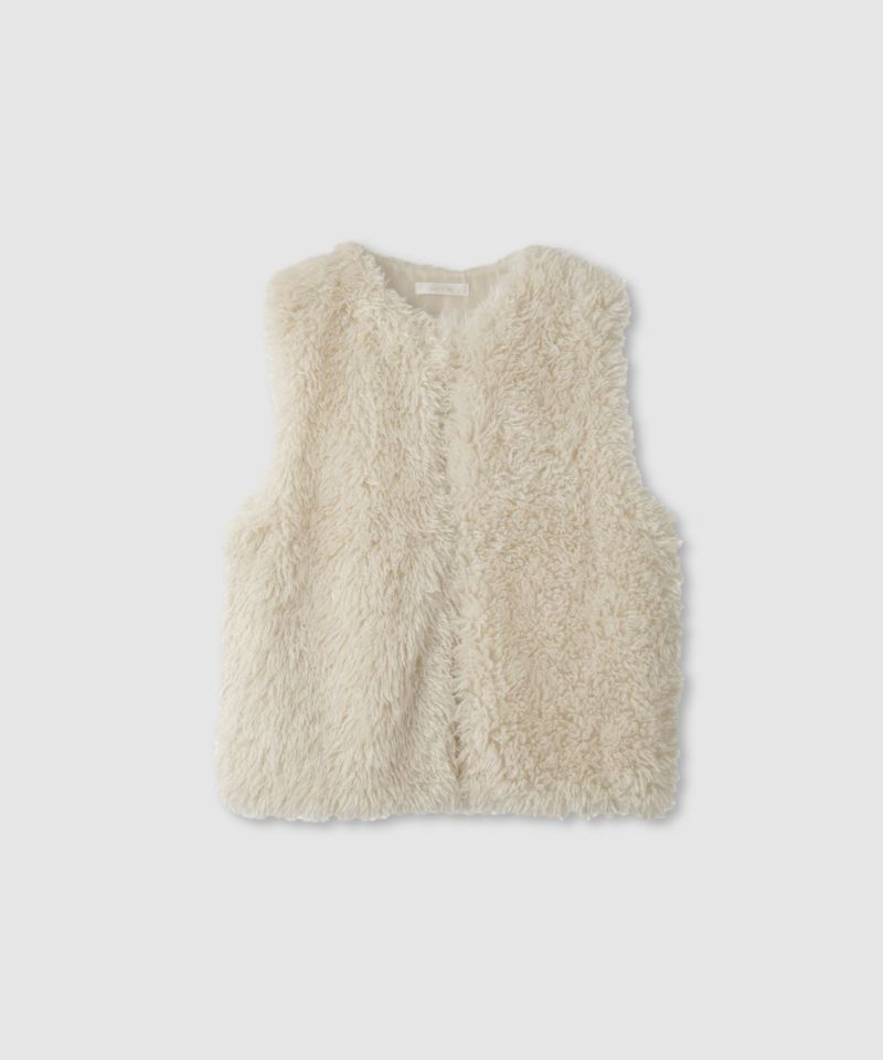 milli de l'air リンクルフェイクファーベスト レディース商品画像-2