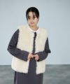 milli de l'air リンクルフェイクファーベスト レディース商品サムネイル-2