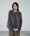 milli de l'air リンクルフェイクファーベスト レディース商品サムネイル-3