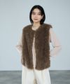 milli de l'air リンクルフェイクファーベスト レディース商品サムネイル-4