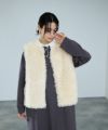 milli de l'air リンクルフェイクファーベスト レディース商品サムネイル-7