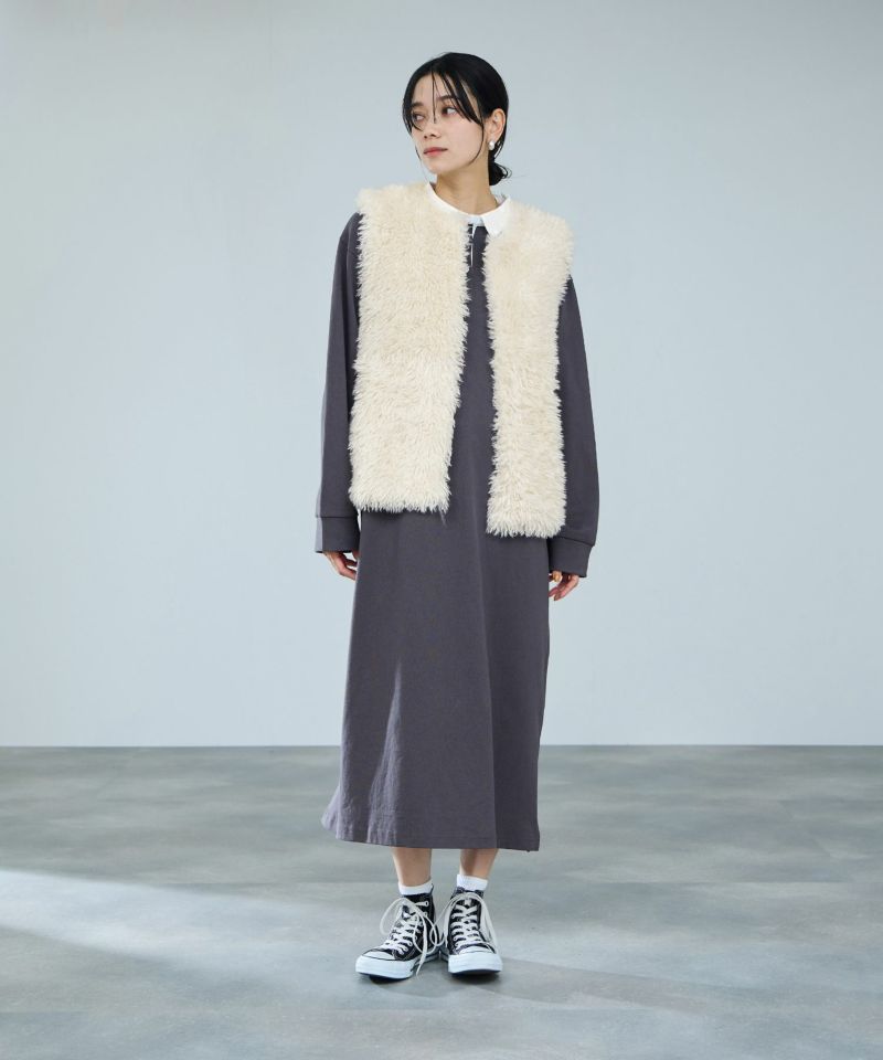 milli de l'air リンクルフェイクファーベスト レディース商品画像-8