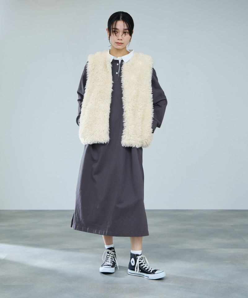 milli de l'air リンクルフェイクファーベスト レディース商品画像-9