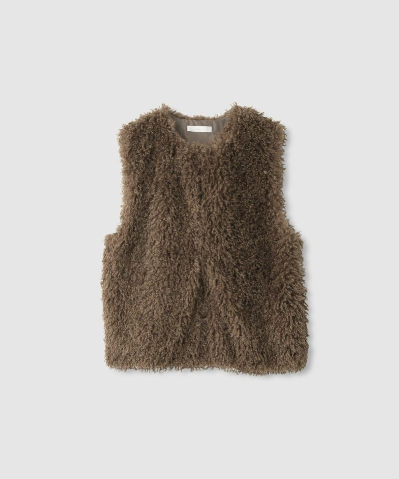 milli de l'air リンクルフェイクファーベスト レディース商品画像-11