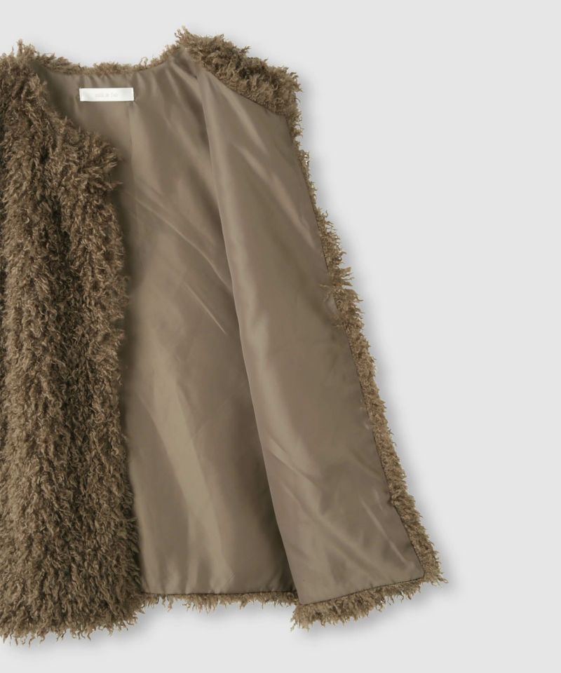 milli de l'air リンクルフェイクファーベスト レディース商品画像-15