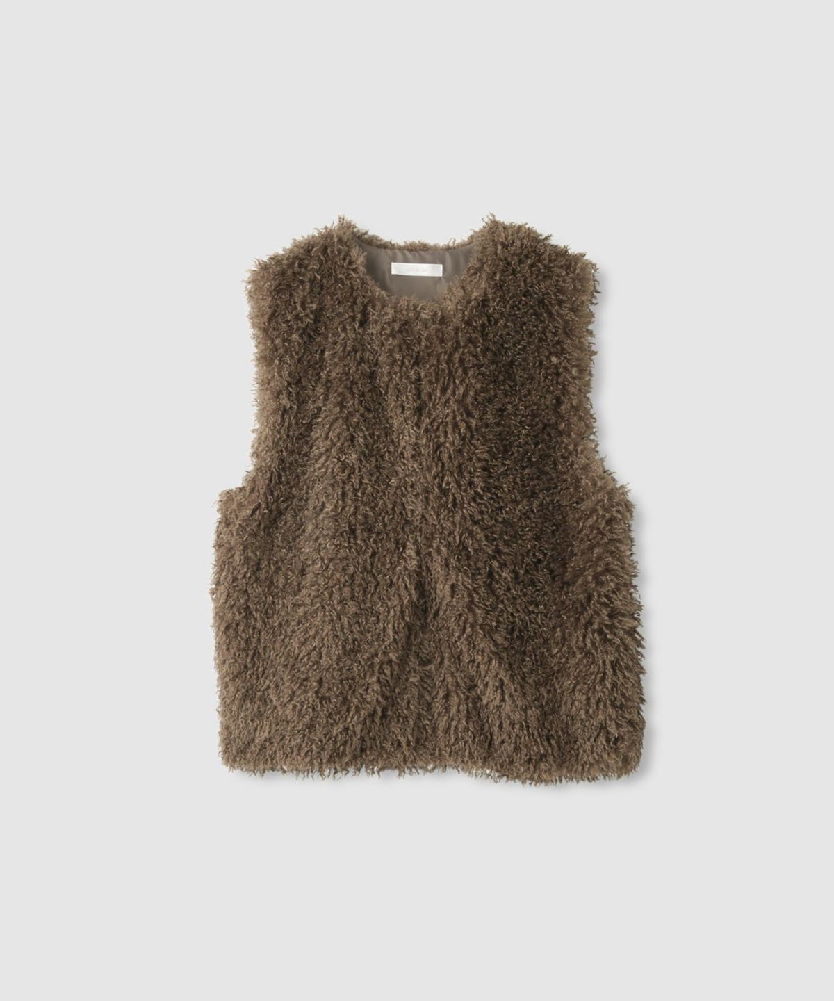 milli de l'air リンクルフェイクファーベスト レディース