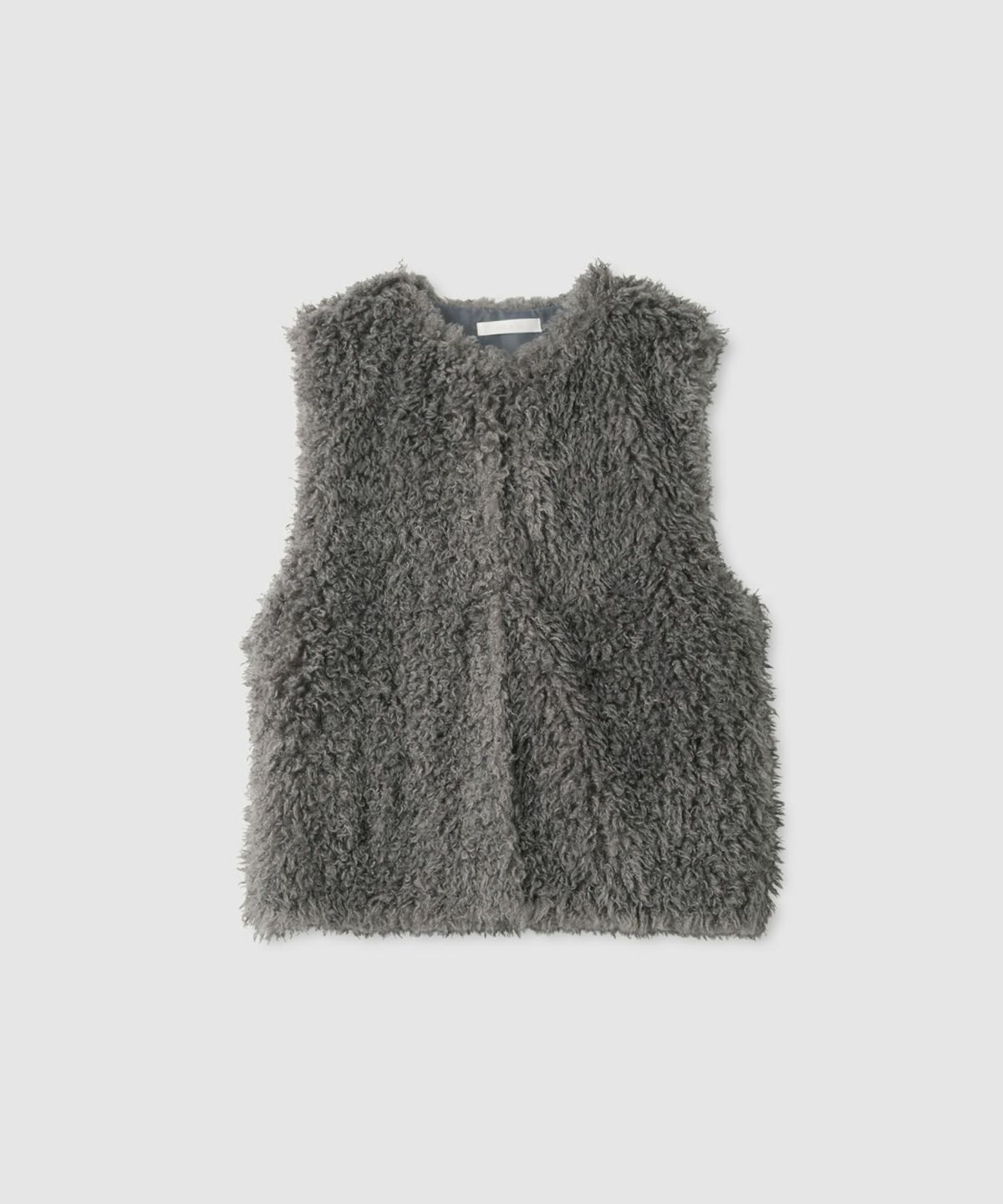 milli de l'air リンクルフェイクファーベスト レディース