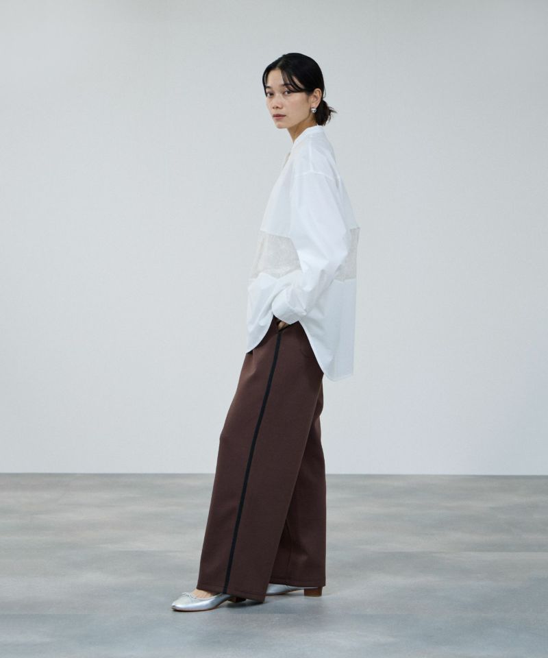 milli de l'air レースブロッキングバンドカラーシャツ レディース商品画像-11