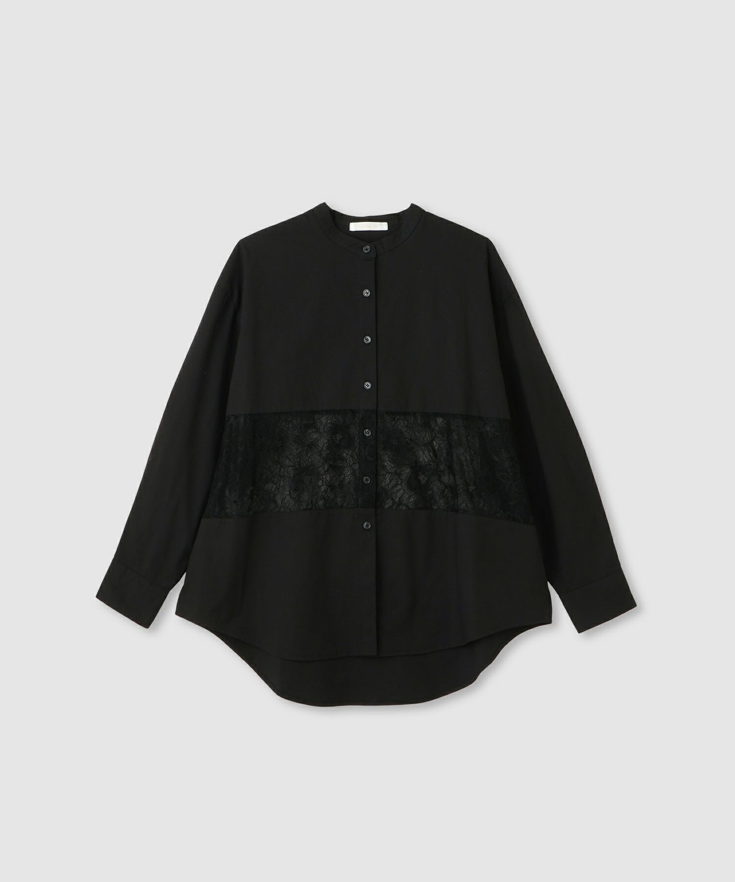 milli de l'air レースブロッキングバンドカラーシャツ レディース商品画像-12