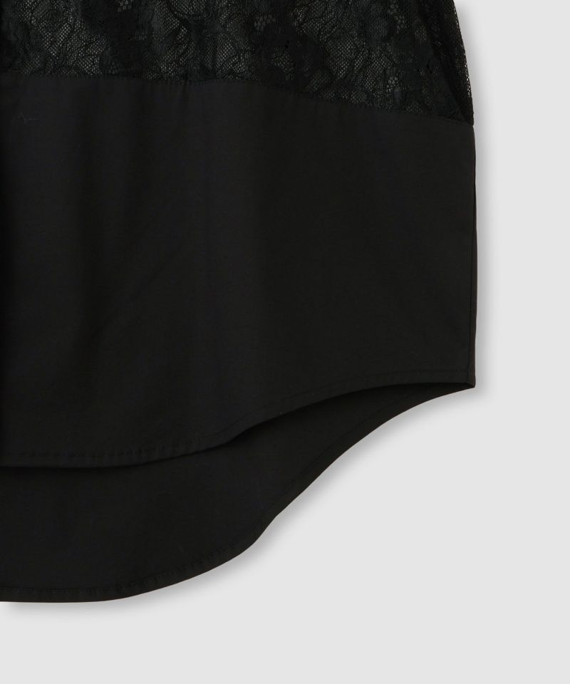 milli de l'air レースブロッキングバンドカラーシャツ レディース商品画像-17