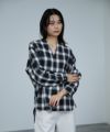milli de l'air キーネックチェックブラウス レディース商品サムネイル-3