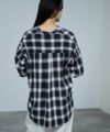 milli de l'air キーネックチェックブラウス レディース商品サムネイル-6