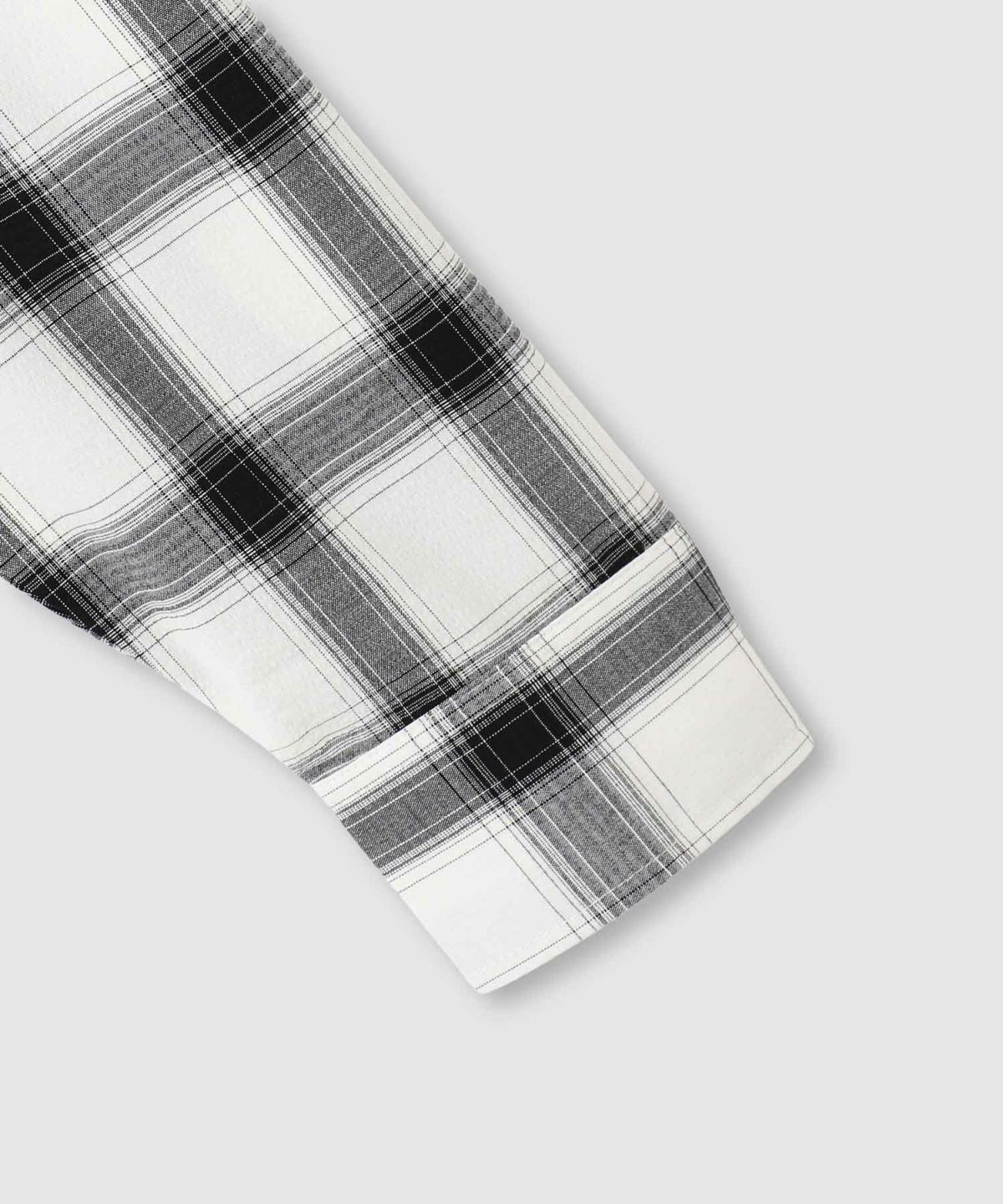 milli de l'air キーネックチェックブラウス レディース