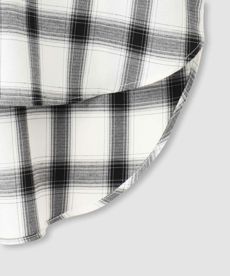 milli de l'air キーネックチェックブラウス レディース商品画像-17