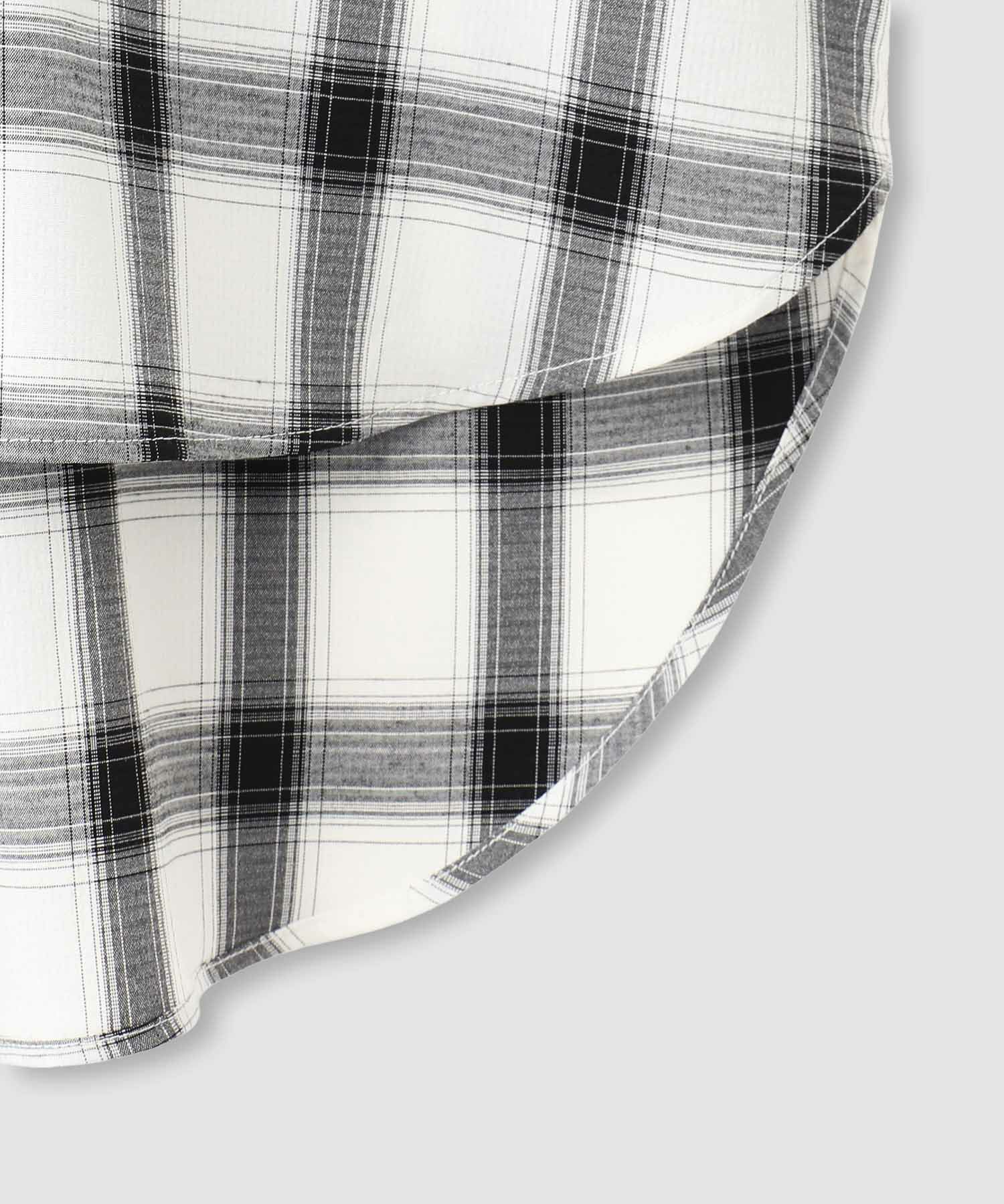 milli de l'air キーネックチェックブラウス レディース