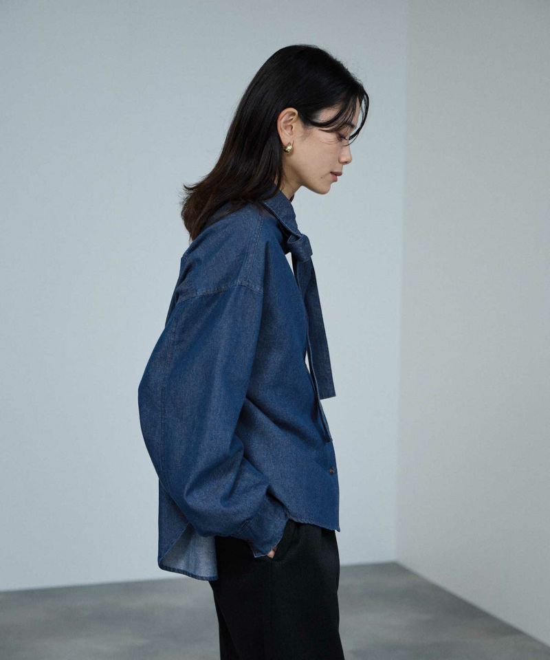 milli de l'air デニムボウタイシャツ レディース商品画像-6