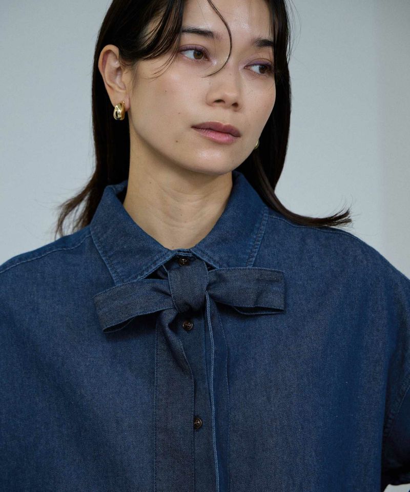 milli de l'air デニムボウタイシャツ レディース商品画像-8