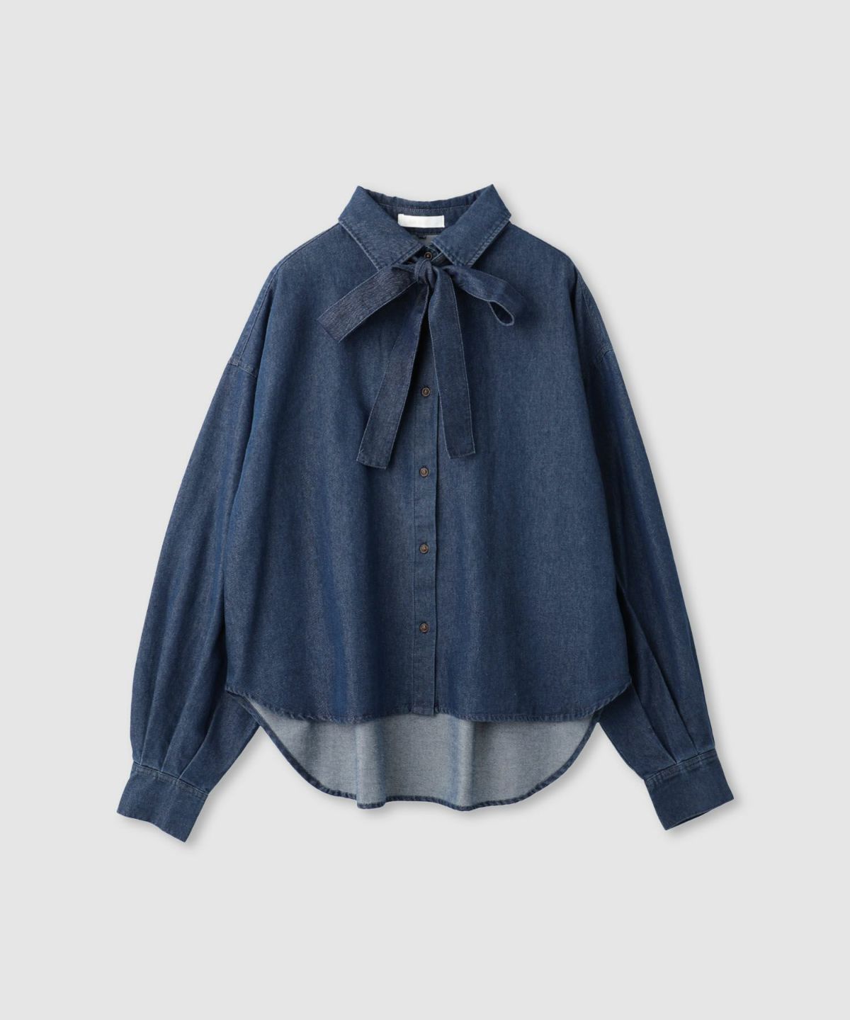 milli de l'air デニムボウタイシャツ レディース