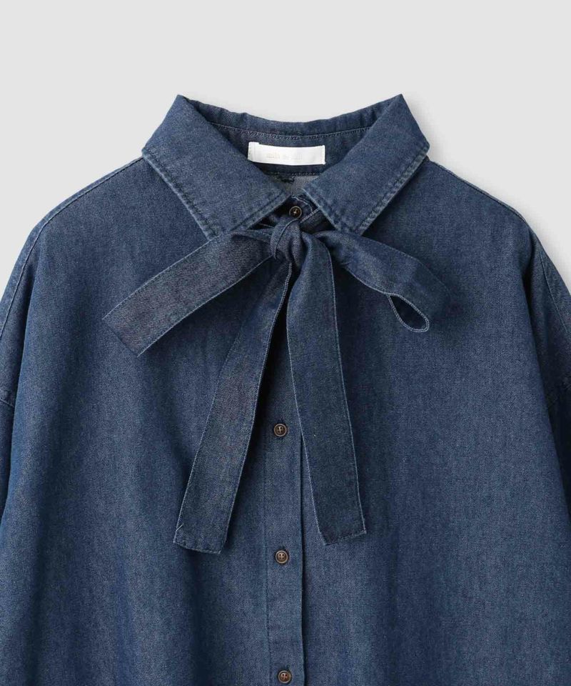 milli de l'air デニムボウタイシャツ レディース商品画像-18