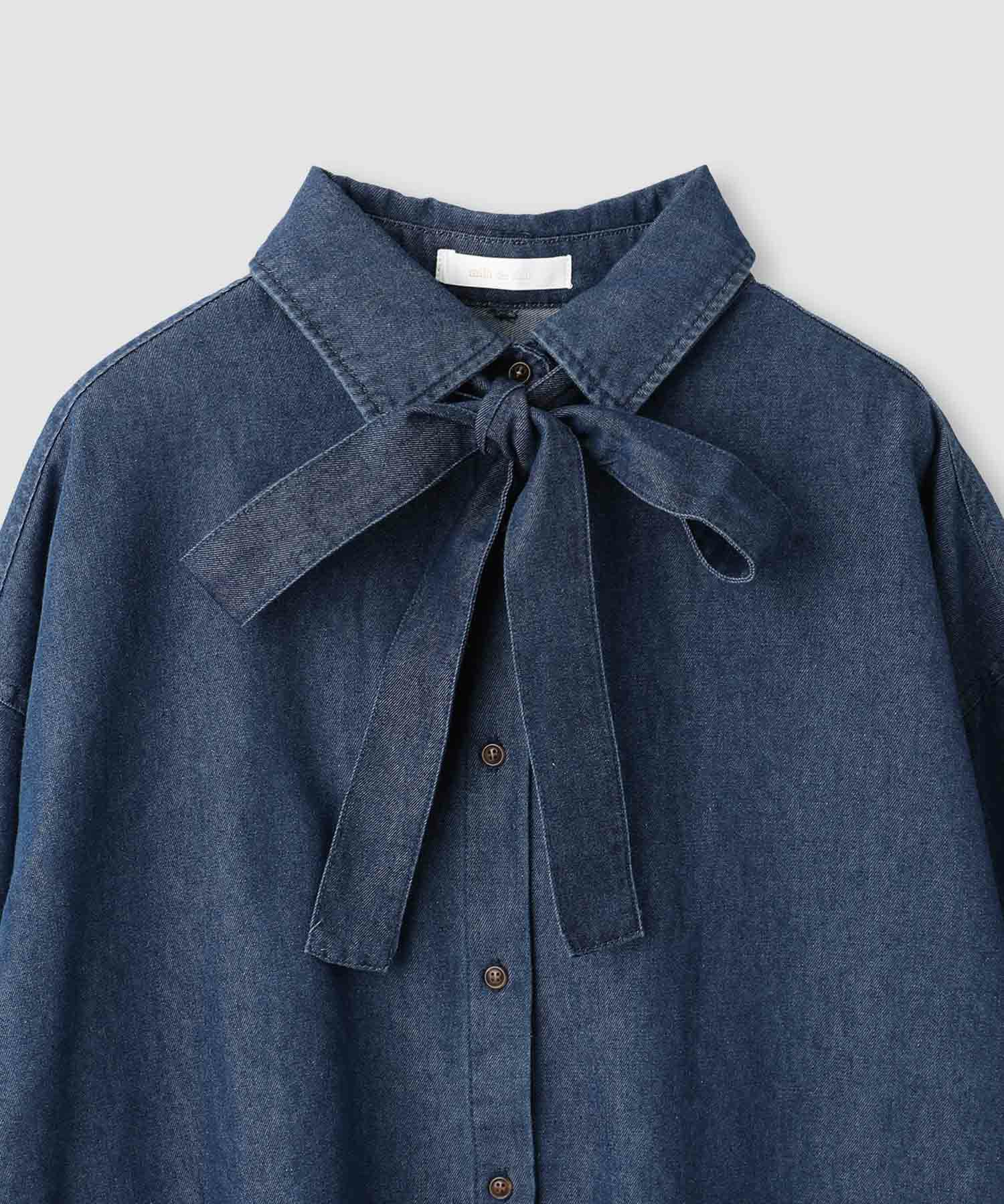 milli de l'air デニムボウタイシャツ レディース商品画像-18