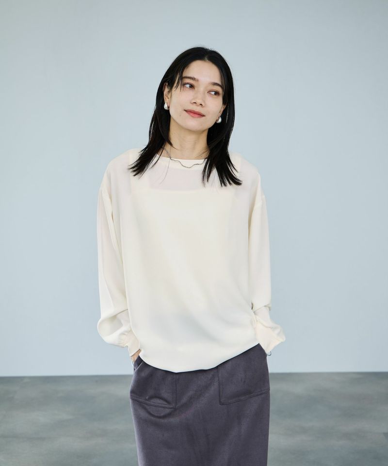 milli de l'air オーバーサイズブラウジングTブラウス レディース商品画像-9