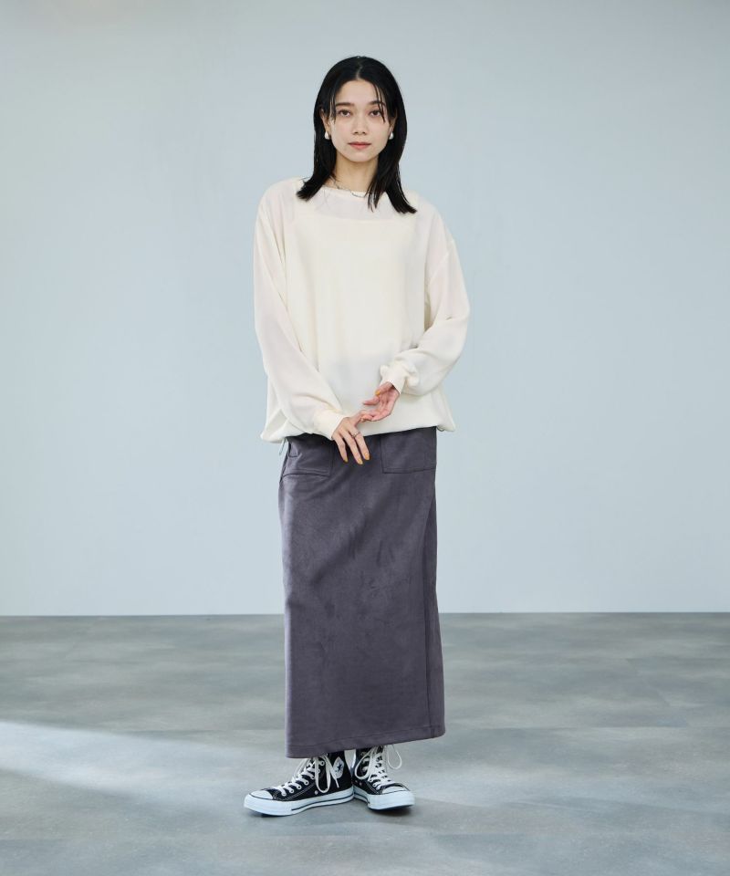 [値下げ]milli de l'air オーバーサイズブラウジングTブラウス レディース商品画像-11