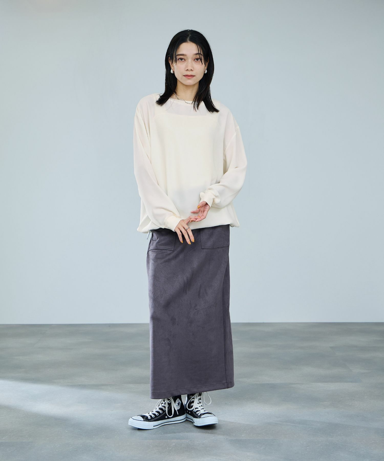 milli de l'air オーバーサイズブラウジングTブラウス レディース商品画像-11