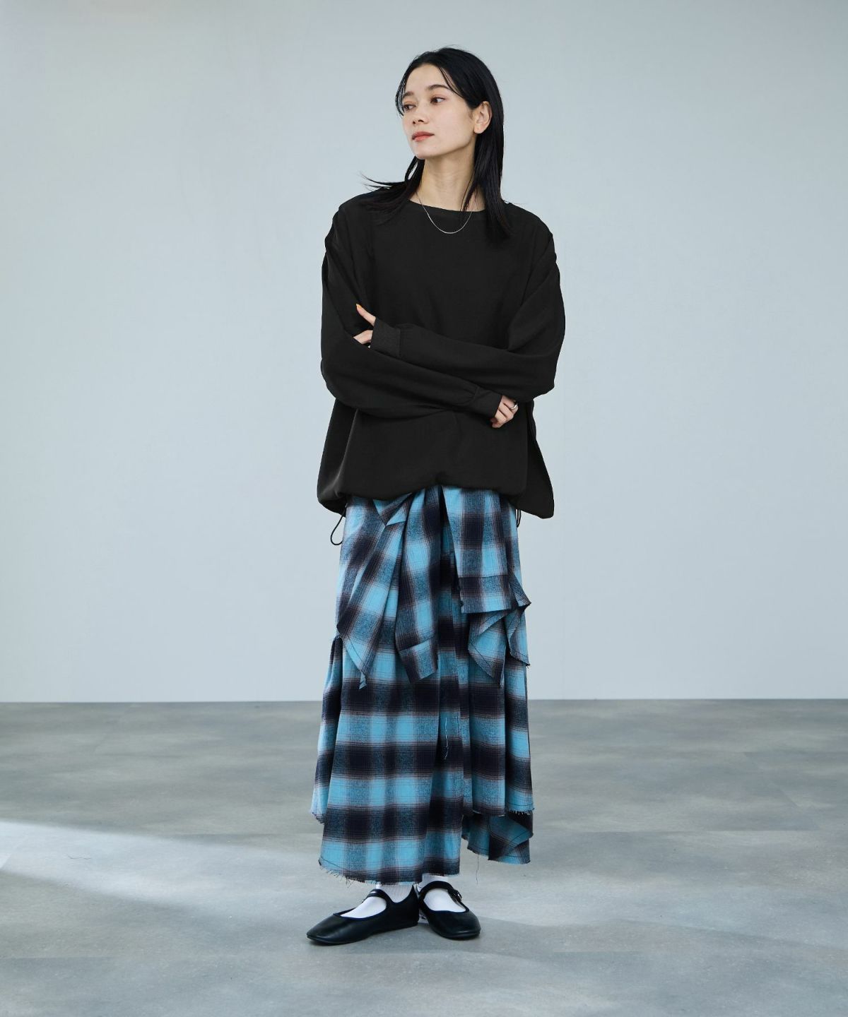 milli de l'air オーバーサイズブラウジングTブラウス レディース