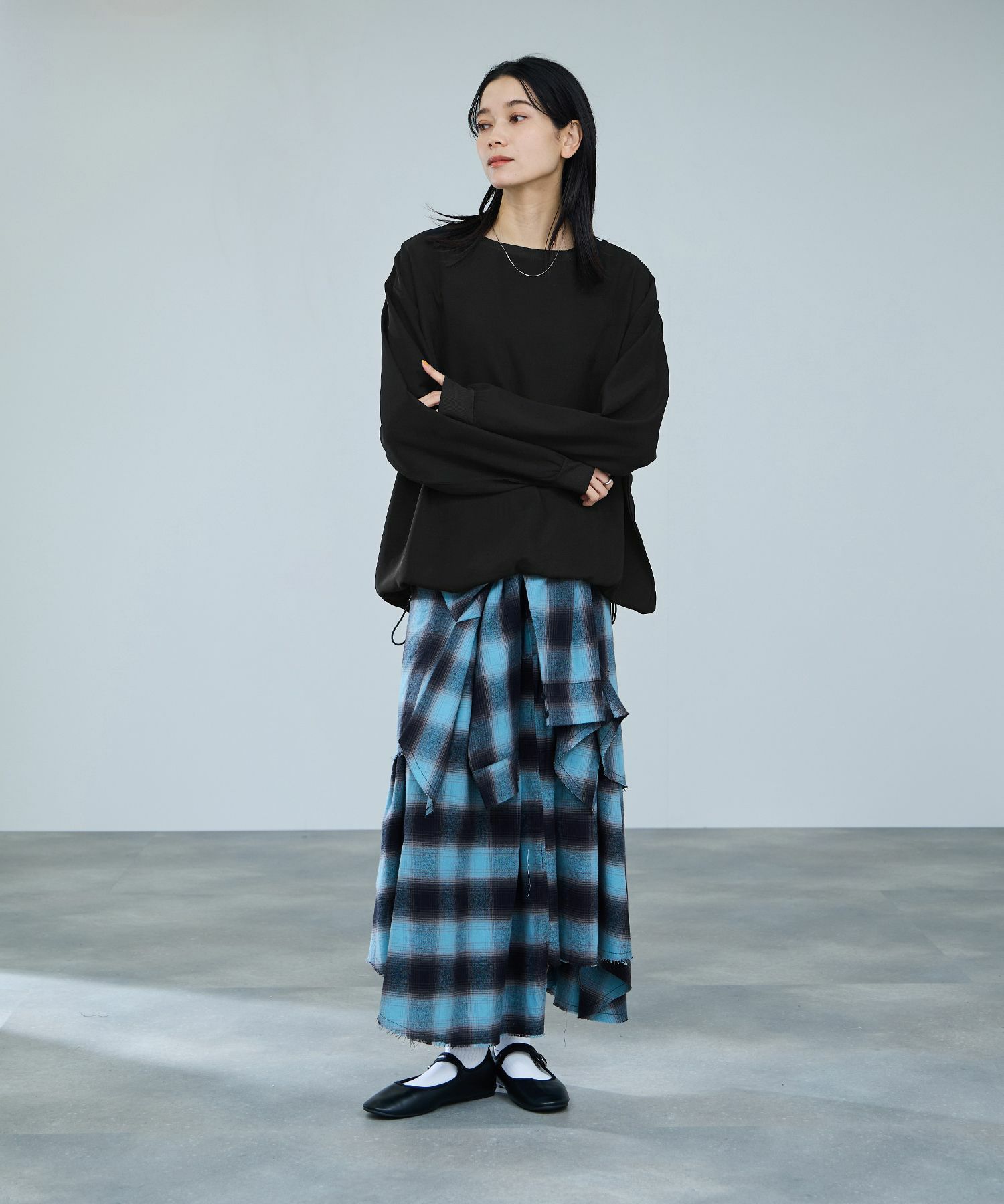 milli de l'air オーバーサイズブラウジングTブラウス レディース