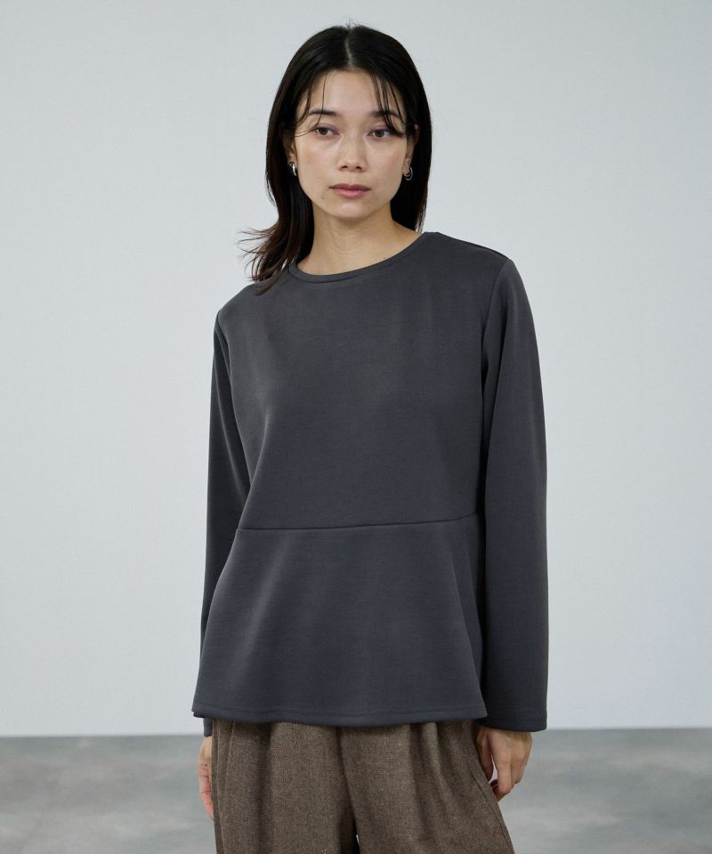 [値下げ]milli de l'air ピーチスムースペプラムカットソー レディース メール便 対応商品商品画像-4