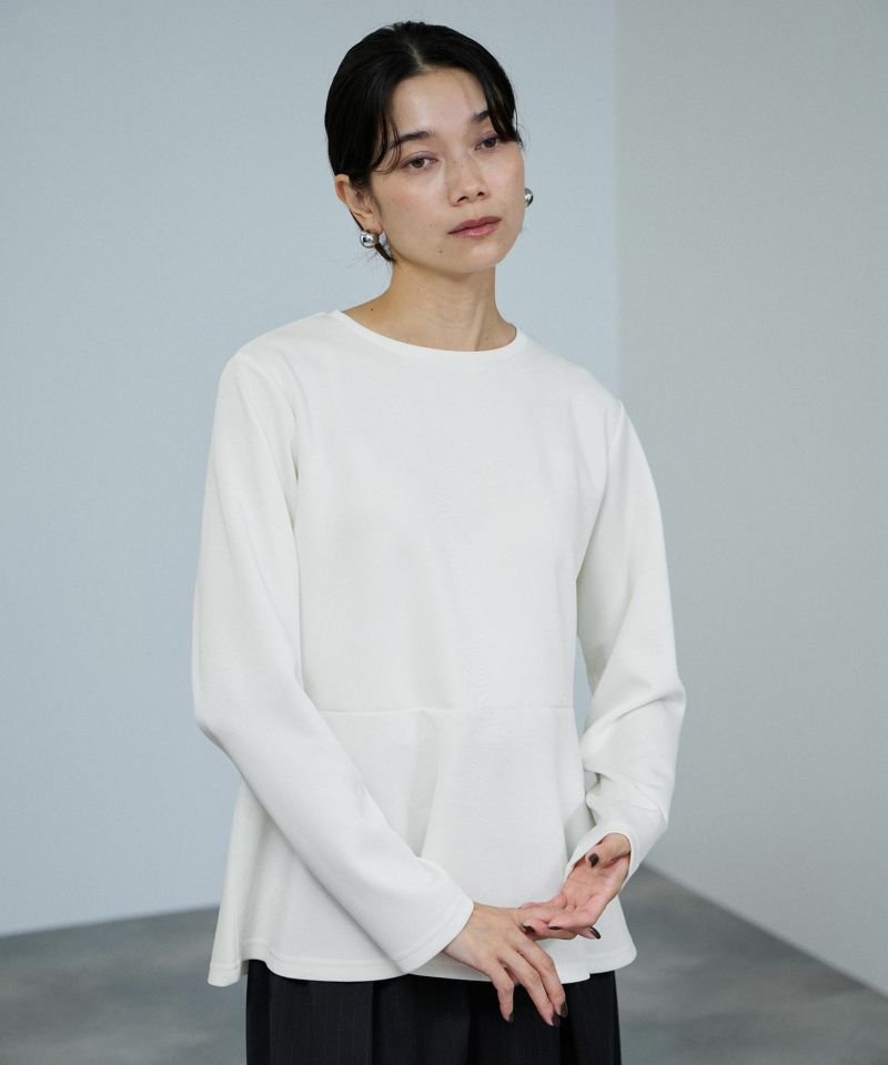 [値下げ]milli de l'air ピーチスムースペプラムカットソー レディース メール便 対応商品商品画像-12