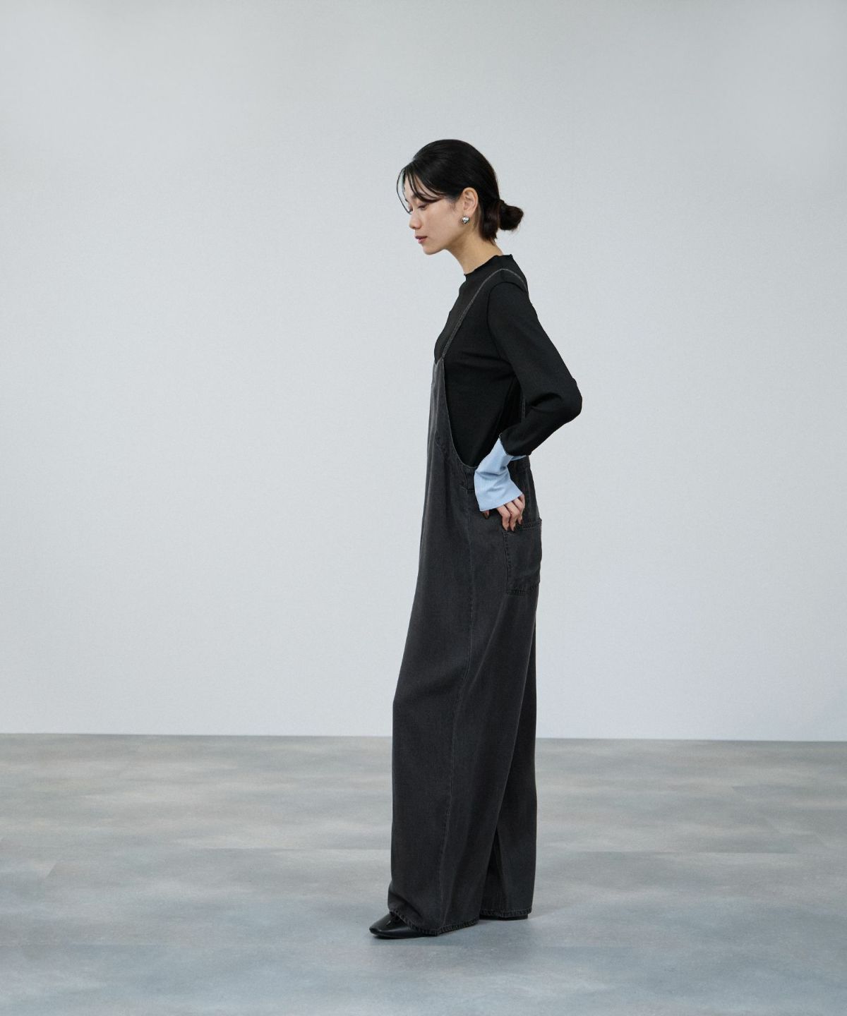 milli de l'air 配色カフプリーツカットソー レディース メール便 対応商品