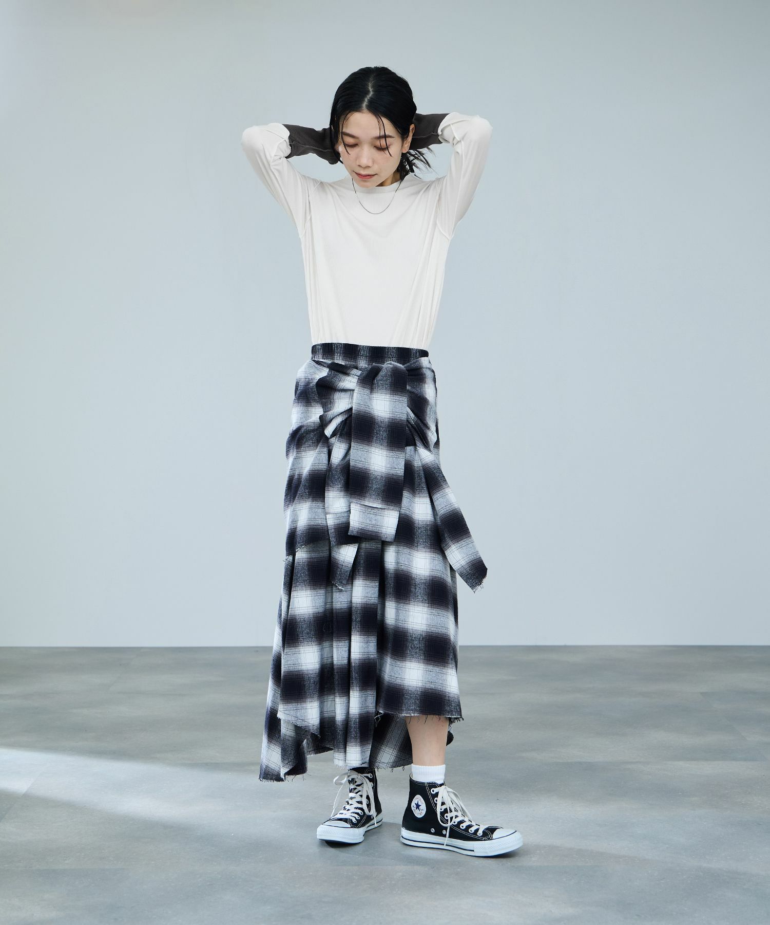 [値下げ]milli de l'air 配色カフプリーツカットソー レディース メール便 対応商品商品サムネイル-13